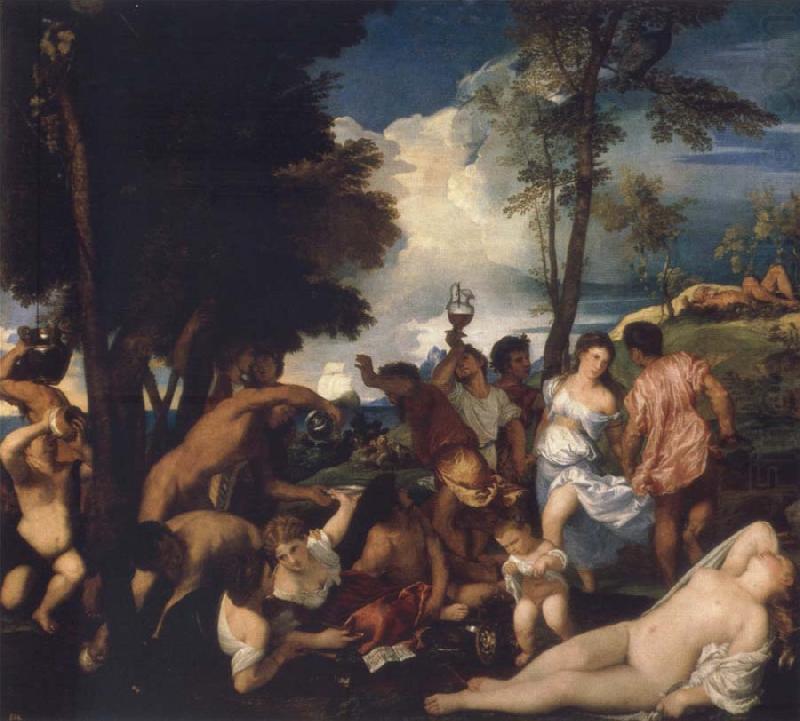 TIZIANO Vecellio Bacchanal or the Andrier china oil painting image
